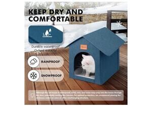 Outdoor Indoor Cat House Shelter New Waterproof Cushions Pet Small Dog